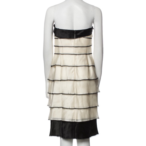 Carmen Marc Valvo Silk Cocktail Dress - Picture 2 of 3